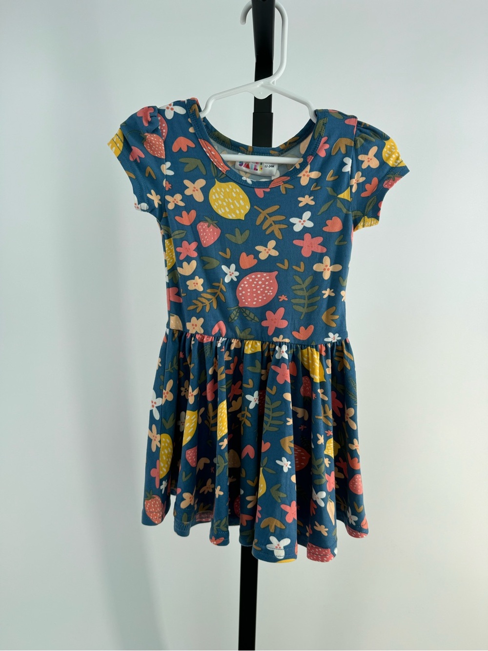 Dot Dot Smile blue cap sleeve dress size 12-24 months new with tags